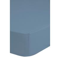 Spannleintuch Satin ca. 90x220cm - Blau, Basics, Textil (90/220cm) - MID.YOU