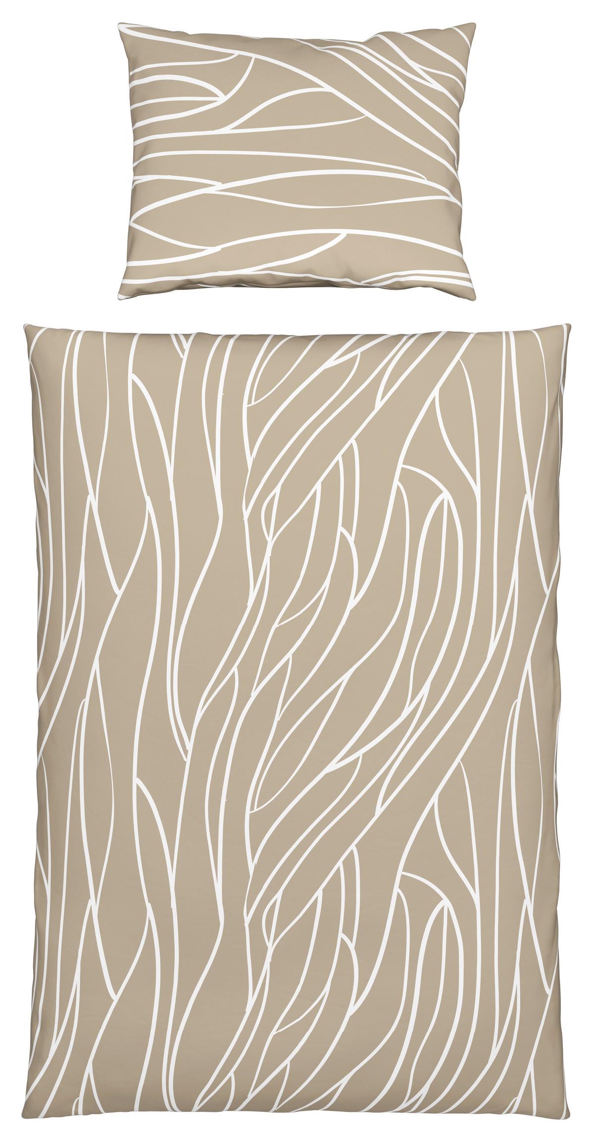 Bettwäsche Juliane XL Hellbraun ca. 140x220cm - Hellbraun, KONVENTIONELL, Textil (140/220cm) - Mömax