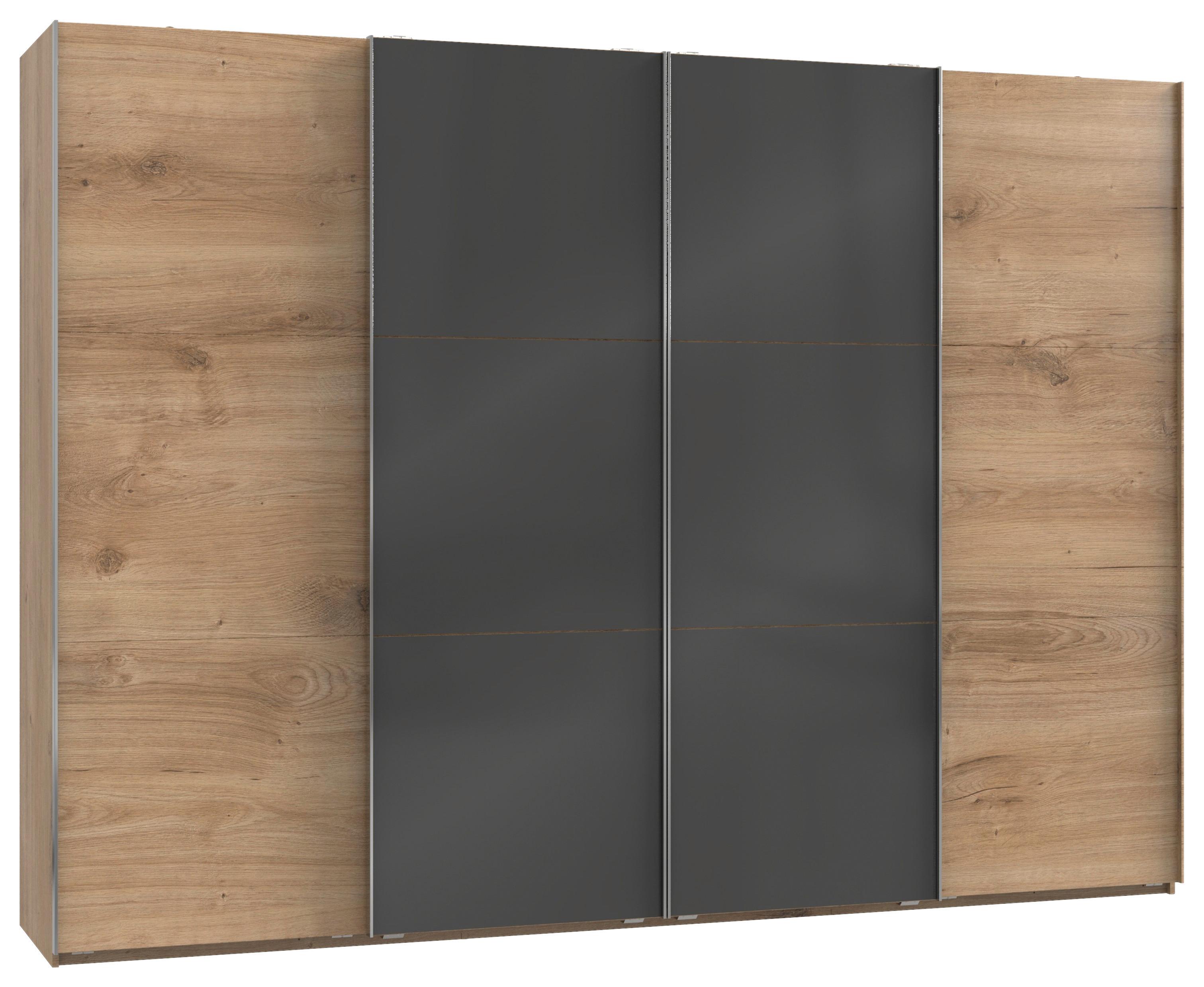 Ormar S Kliznim Vratima Level 36c - siva/boje hrasta, Moderno, drvni materijal (300/216/65cm) - Modern Living