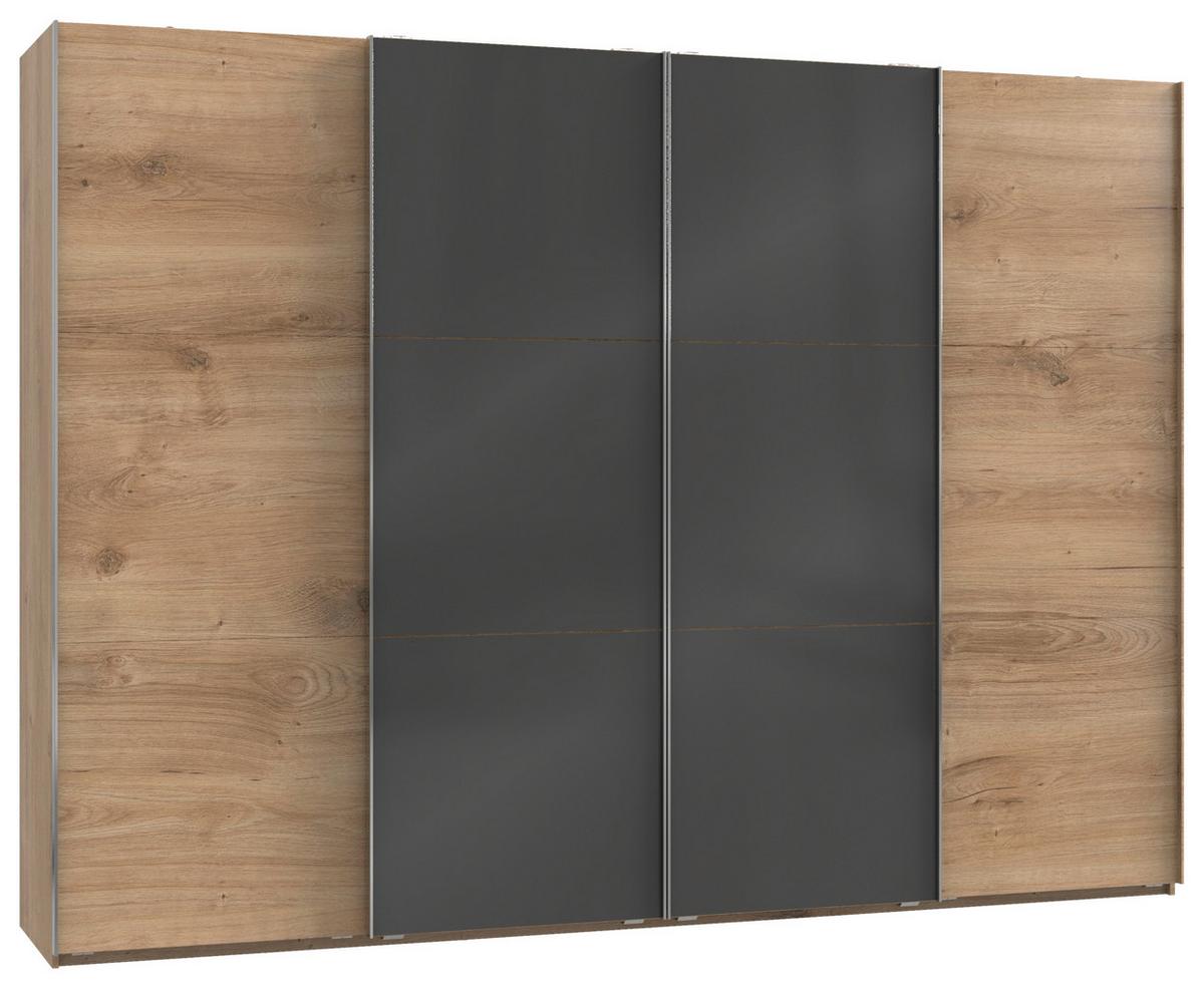 Ormar S Kliznim Vratima Level 36c - siva/boje hrasta, Moderno, drvni materijal (300/216/65cm) - Modern Living