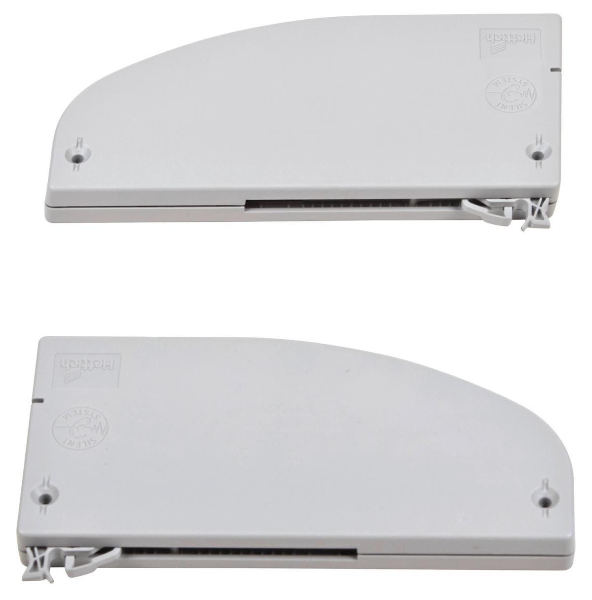 Ajtócsillapító Tolóajtós Szekrényhez - alumíniumszínű, műanyag (35/10/13cm)