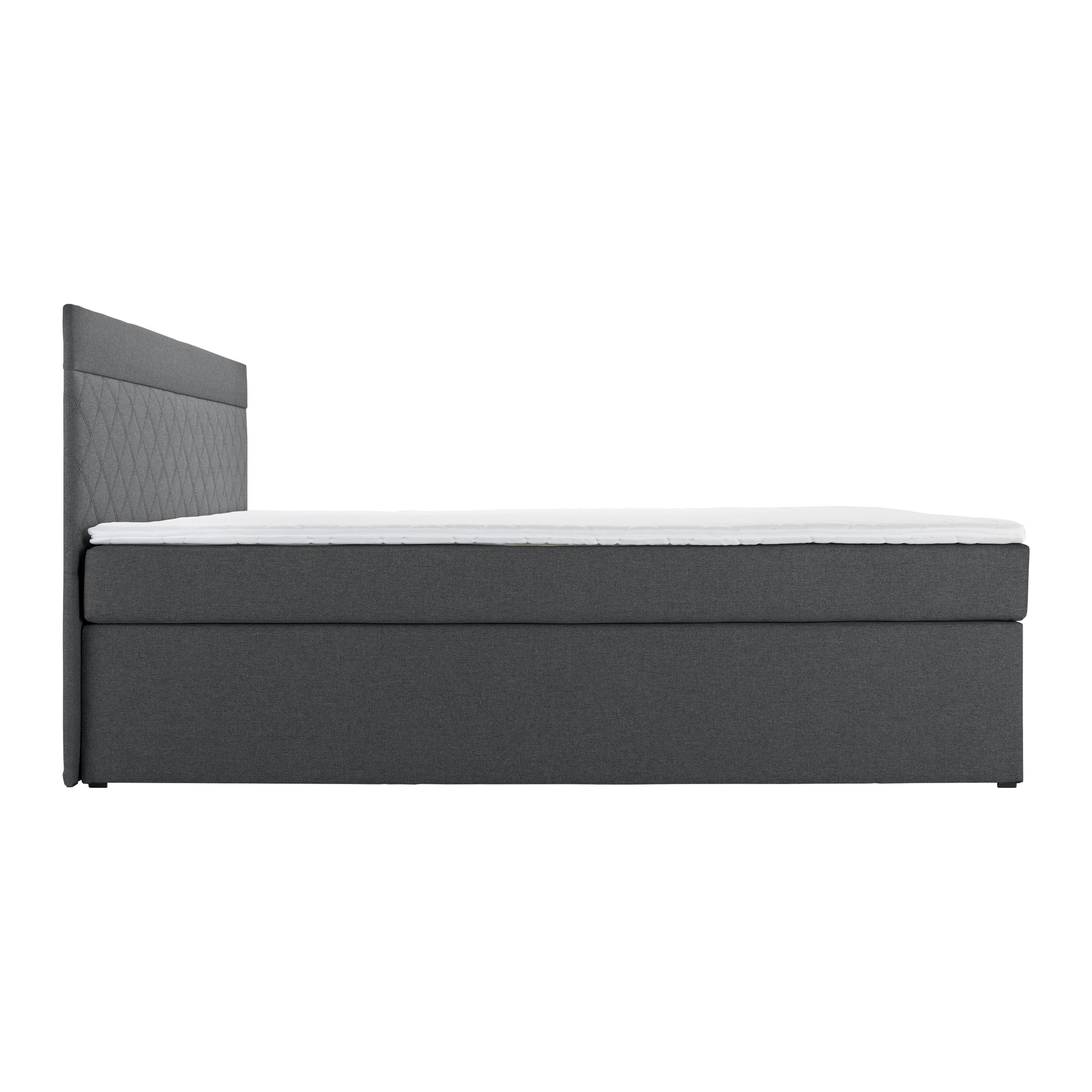 BOXSÄNG ROSA - mörkgrå/svart, Modern, trämaterial/trä (180/200cm) - Bessagi Home