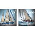 Glasbild Feel Free, ca. 30x60x1,7cm - Multicolor, LIFESTYLE, Glas (30/60/1,7cm)