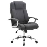 Scaun rotativ Carla 2 - gri închis/culoare crom, Modern, metal/textil (70/114-124/70cm) - Modern Living
