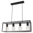 Lustră Quadri - negru, Konventionell, metal (61/18/120cm) - Premium Living Lustră Quadri - negru, Konventionell, metal (61/18/120cm) - Premium Living