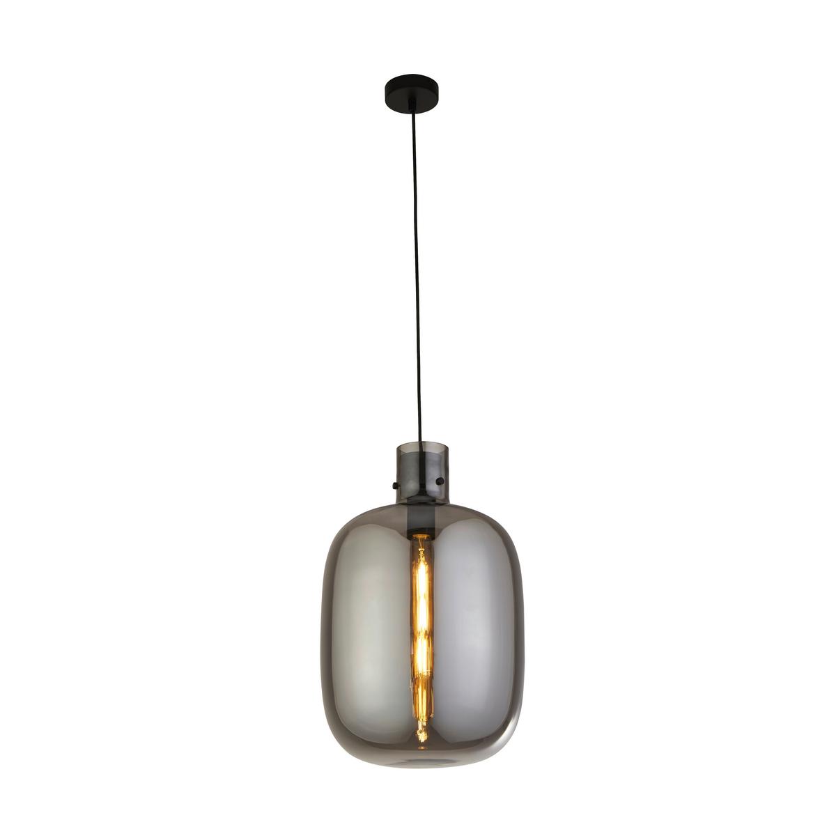 Függőlámpa Barrel 68361sm - fekete, Design, üveg/fém (30/127cm)