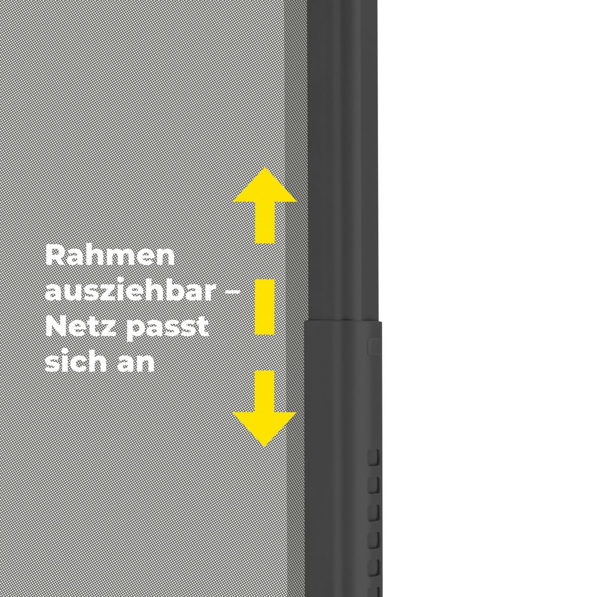 Insektenschutzgitter Teleskop Schwingtür Anthrazit - Anthrazit, Kunststoff/Textil (280/120/3,5cm)
