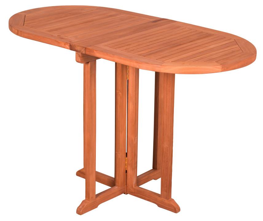 Balkontisch Woodie ca. 120x75 cm Teak massiv - Basics, Holz (120/60/75cm) - Gardenson