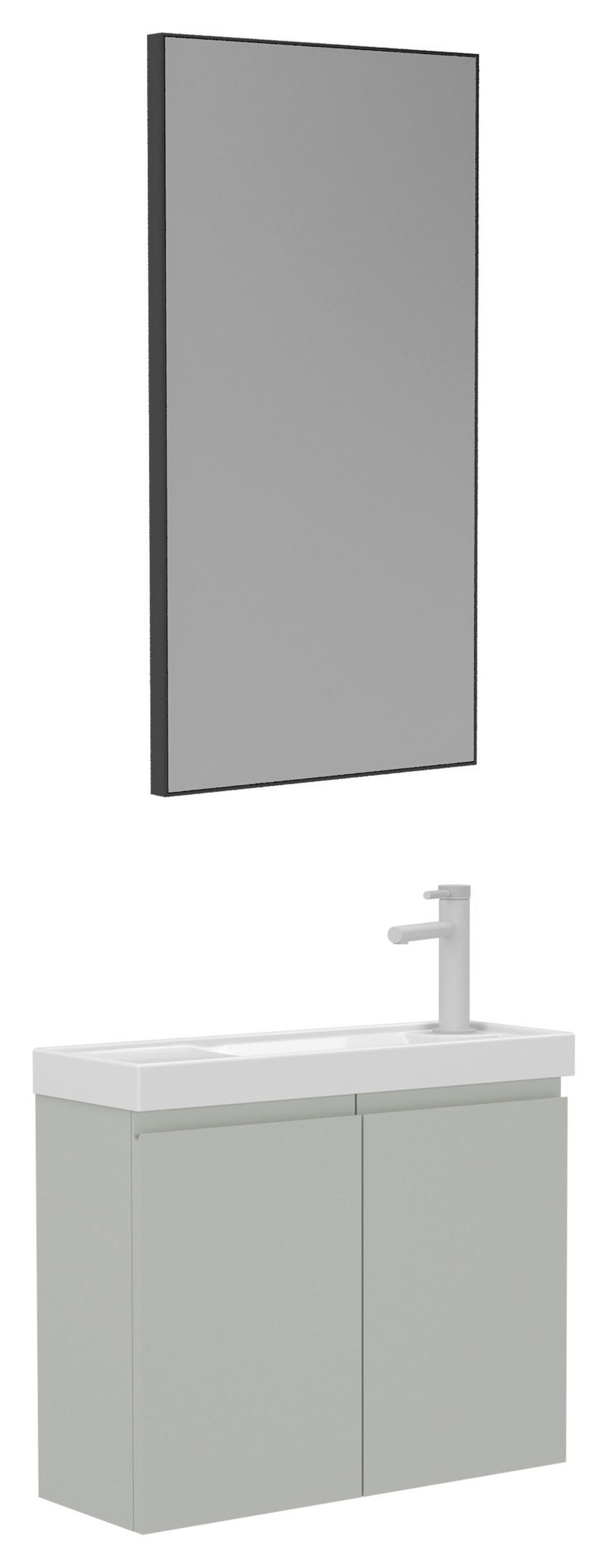 ŁAZIENKA COAST - biały wysoki połysk/kaszmir, Modern, materiał drewnopochodny/ceramika (60/140/22cm) - MID.YOU