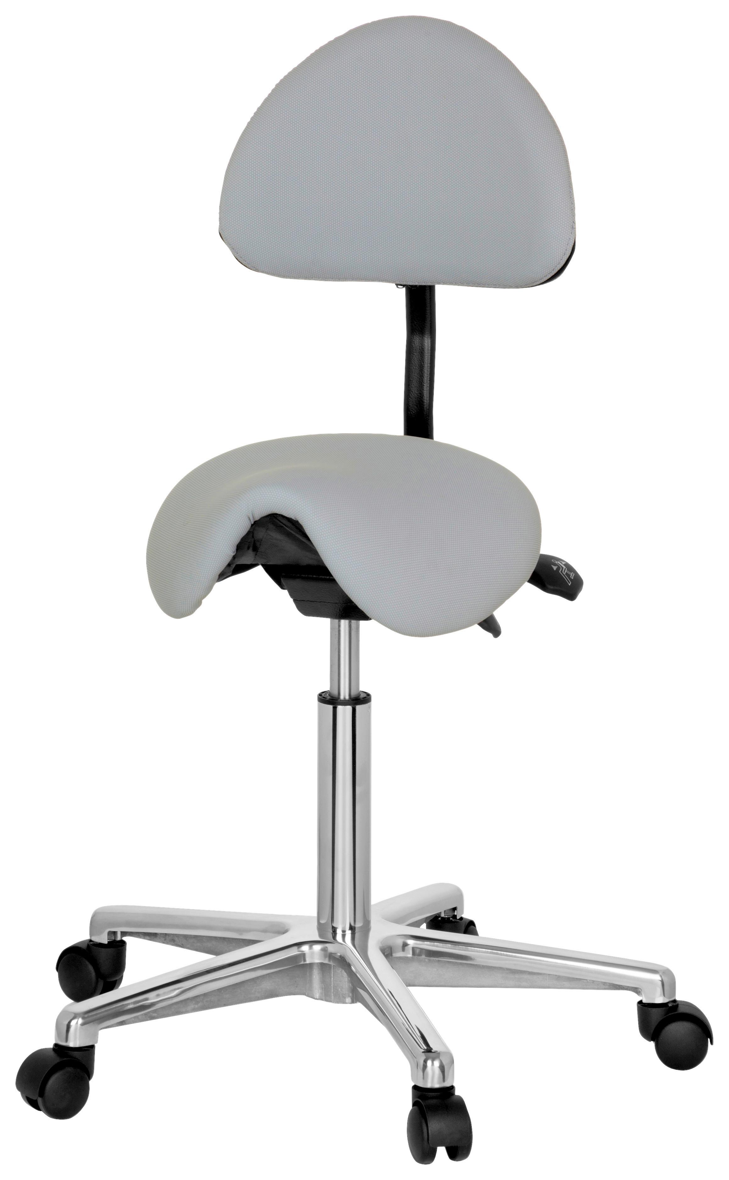 Bürohocker Top Work 20 Grau - Alufarben/Grau, MODERN, Kunststoff/Textil (36/105/40cm) - MID.YOU