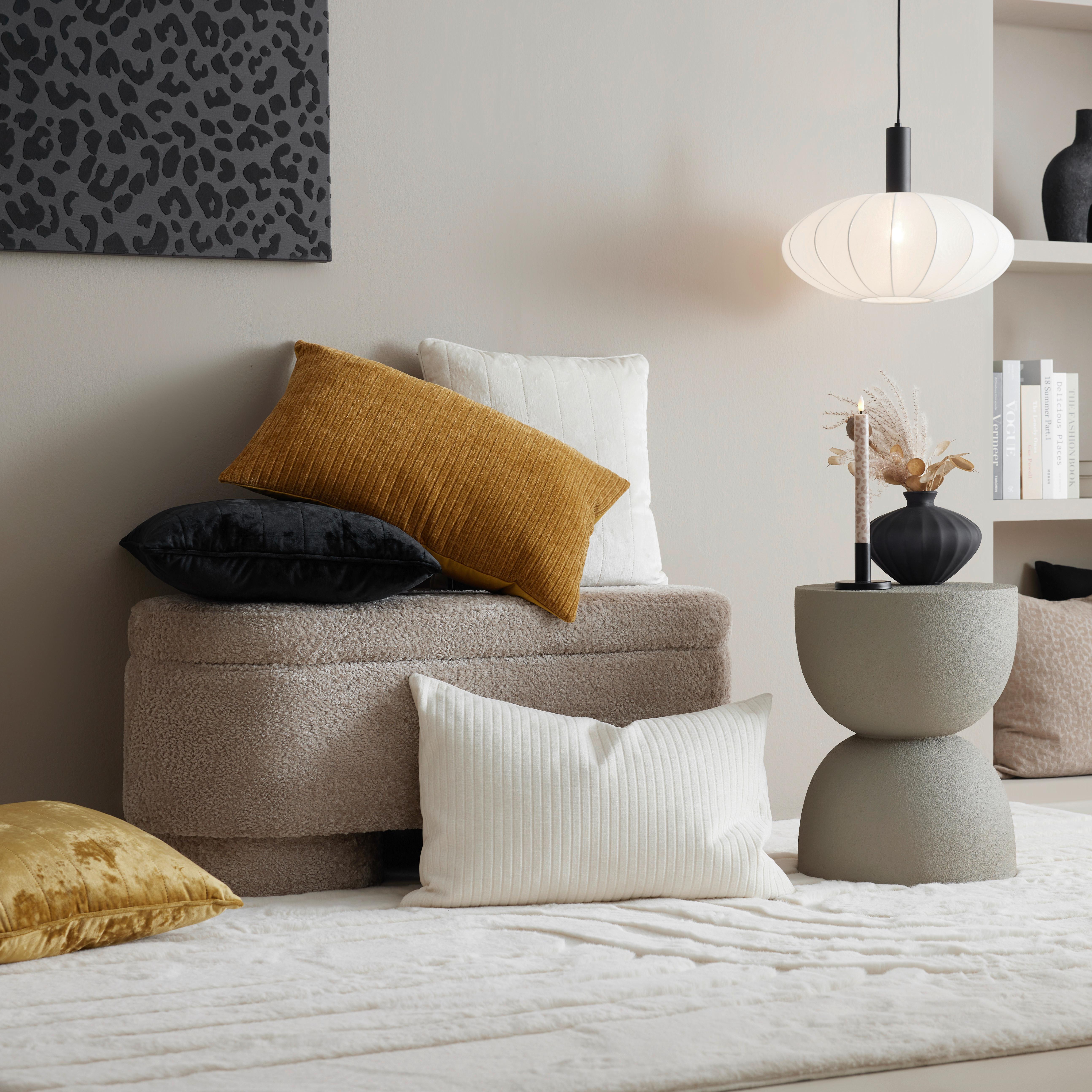 Függőlámpa Modern - fekete/fehér, Modern, textil/fém (40/120cm) - Mömax