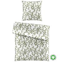 Bettwäsche Bio-Sophia Design Grün/Weiß ca. 135x200cm - Weiß/Grün, Natur, Textil (135/200cm) - ecoTree