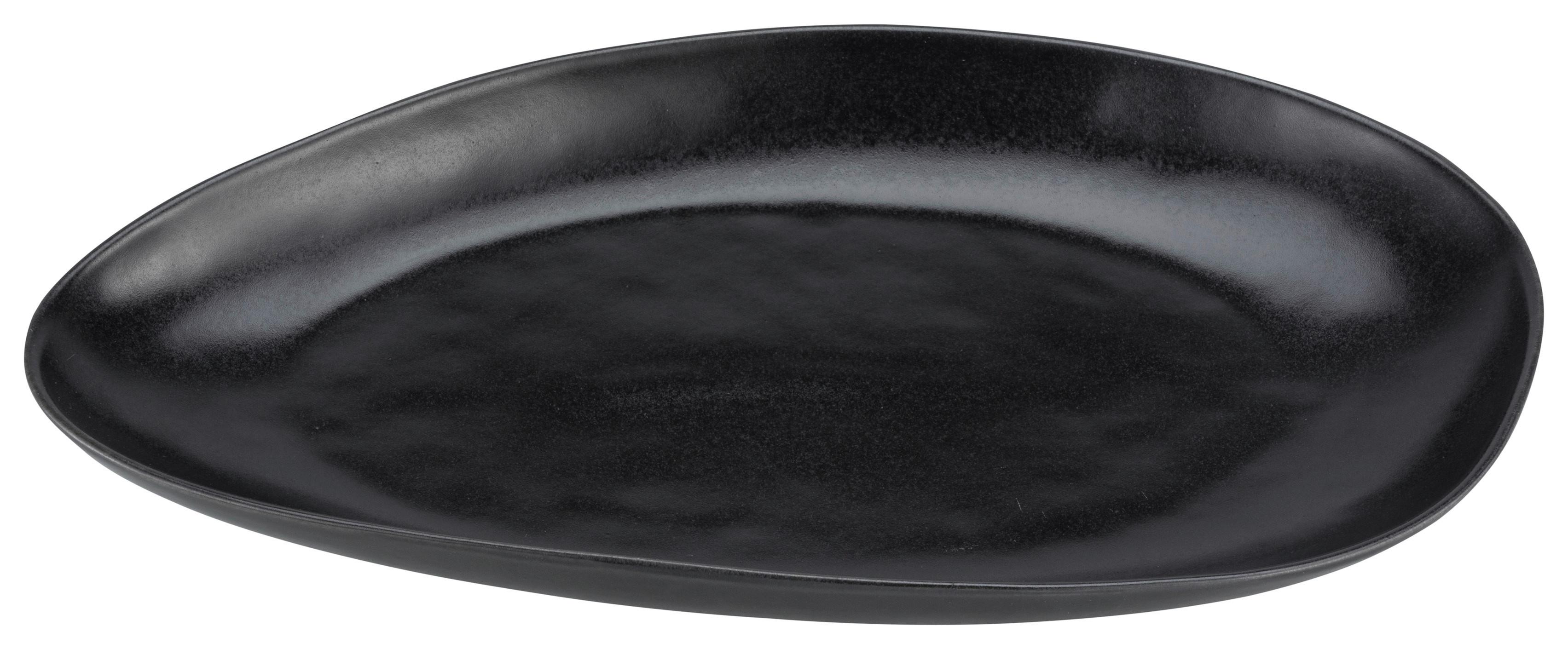 PÓŁMISEK DO SERWOWANIA GOURMET - XL - czarny, Modern, ceramika (39/22/4cm) - Premium Living