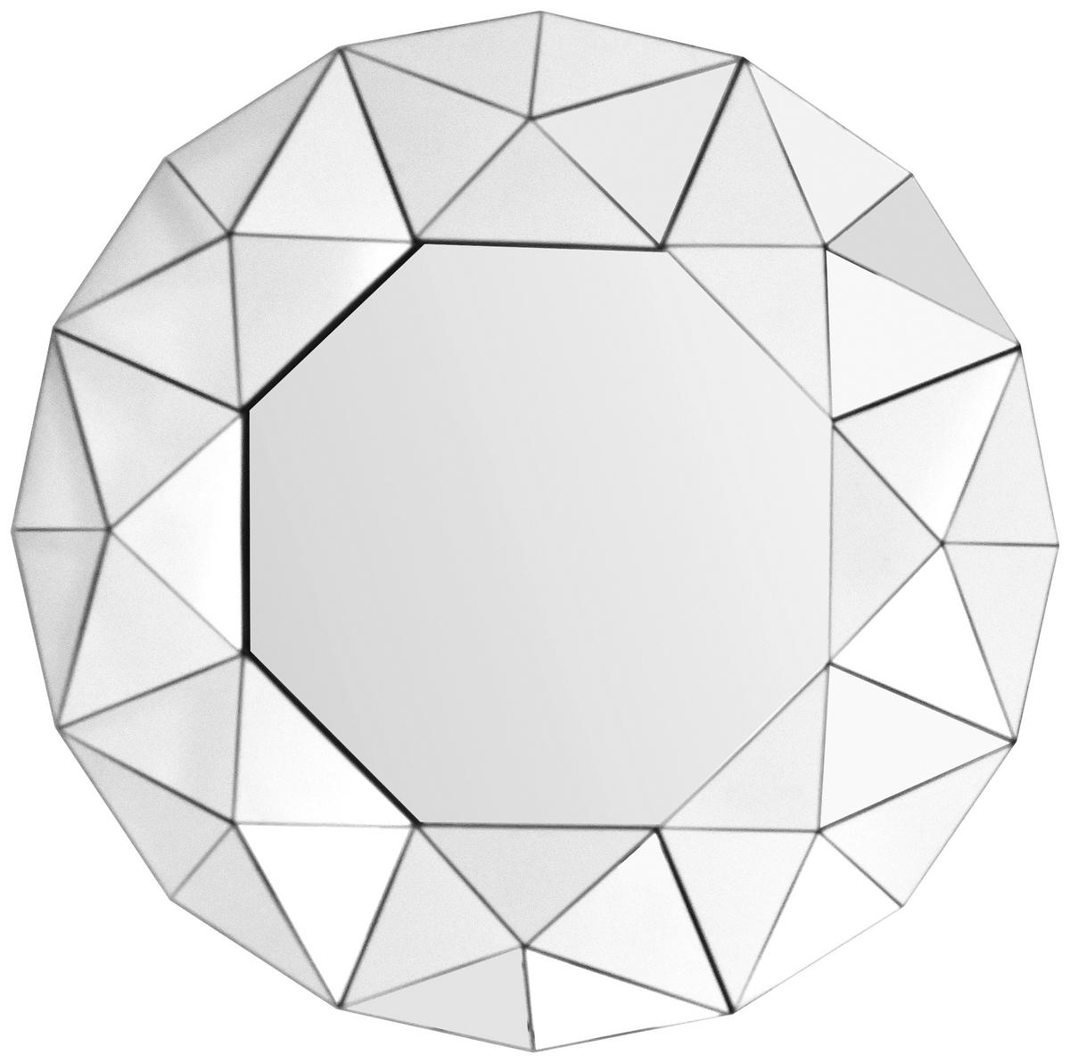 WANDSPIEGEL VULCANUS 1510 SILBER - Basics, Glas (70/70/4,4cm) - Kayoom