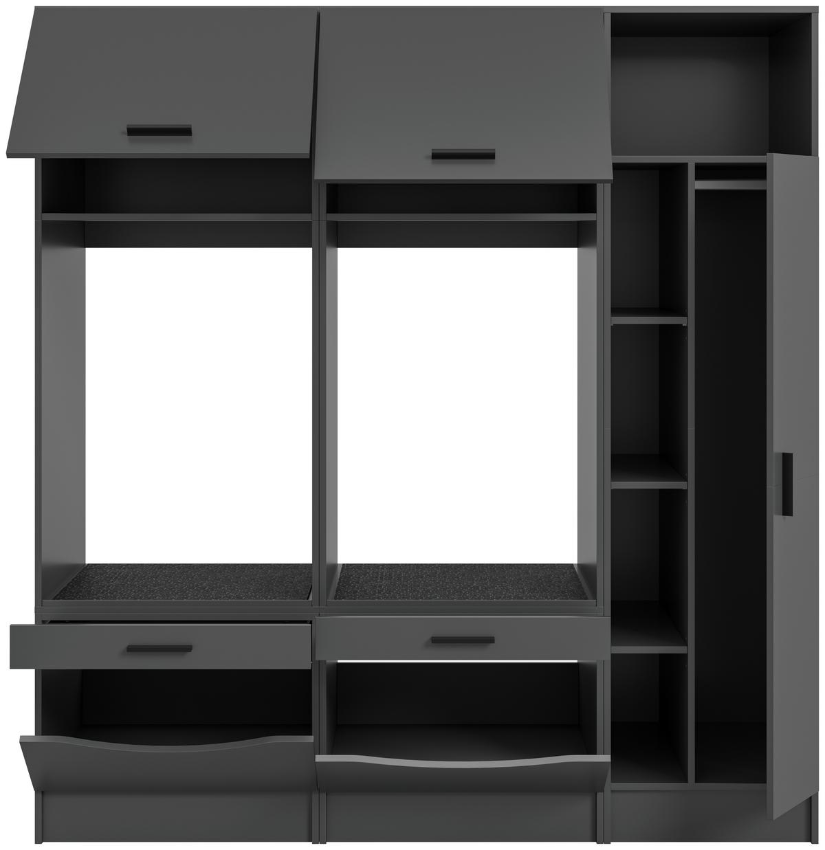 Omara Za Pralni In Sušilni Stroj Free, Antracit - antracit, Basics, leseni material (182/195/68cm) - MID.YOU