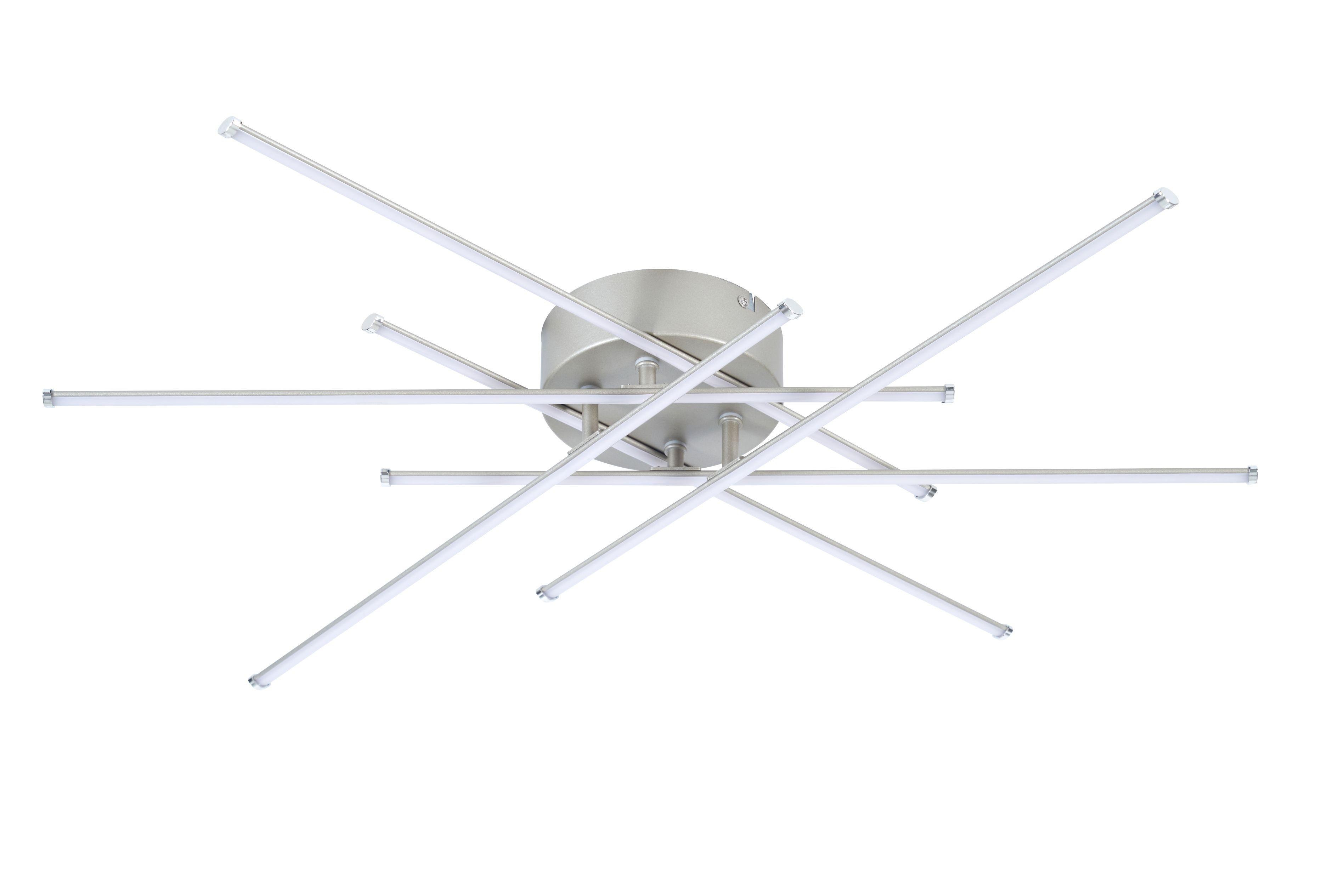 Plafonieră cu LED Spice - culoare nichel, Modern, plastic/metal (67/9cm) - Mömax