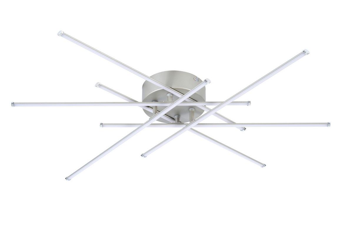 Plafonieră cu LED Spice - culoare nichel, Modern, plastic/metal (67/9cm) - Mömax