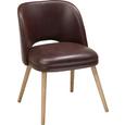 Stuhl in Braun/naturfarben - Braun/Naturfarben, MODERN, Holz/Textil (54,5/63/79cm) - MÖMAX modern living