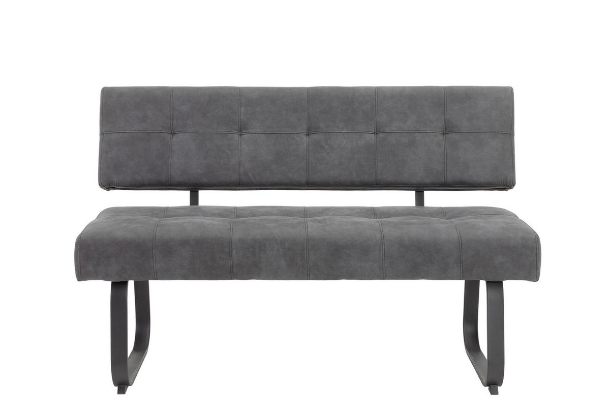 TISCHGRUPPE LUISE G - Anthrazit/Schwarz, MODERN, Holzwerkstoff/Textil (140-180/76/90cm) - MID.YOU