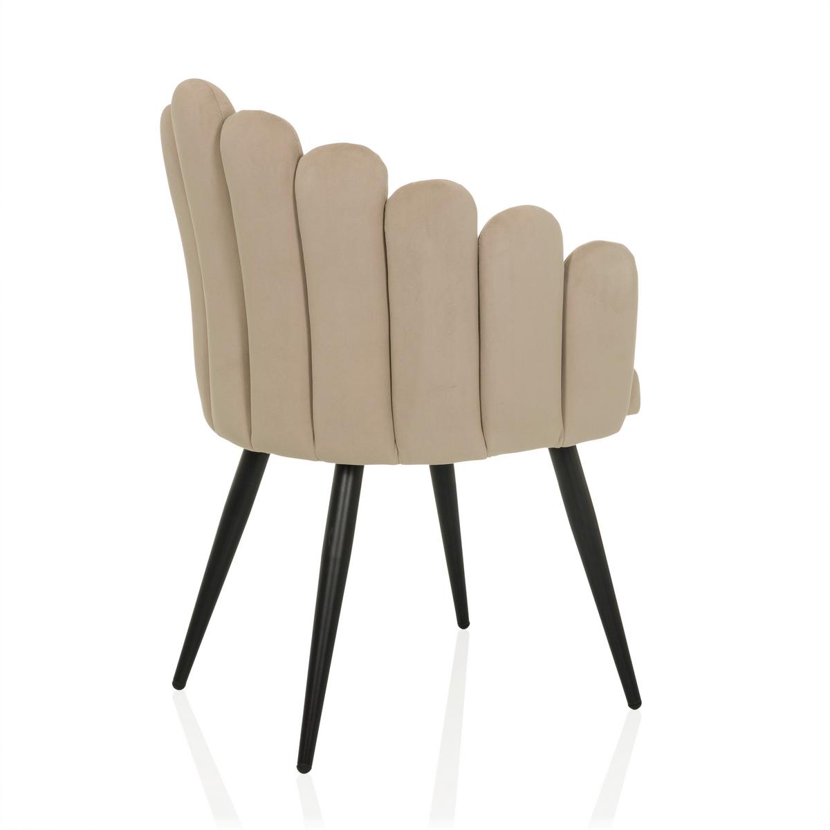 Nalsanjač Scallore, Bež - črna/bež, Moderno, kovina/tekstil (63/84/56cm) - MID.YOU