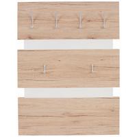 Panou cuier Moya - alb/culoare lemn stejar, Modern, plastic/material pe bază de lemn (70/99/2cm) - Modern Living