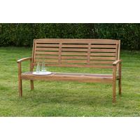 Gartenbank Paraiba aus Akazie Natur - Akaziefarben, ROMANTIK / LANDHAUS, Holz (161/92/62cm) - Gardenson