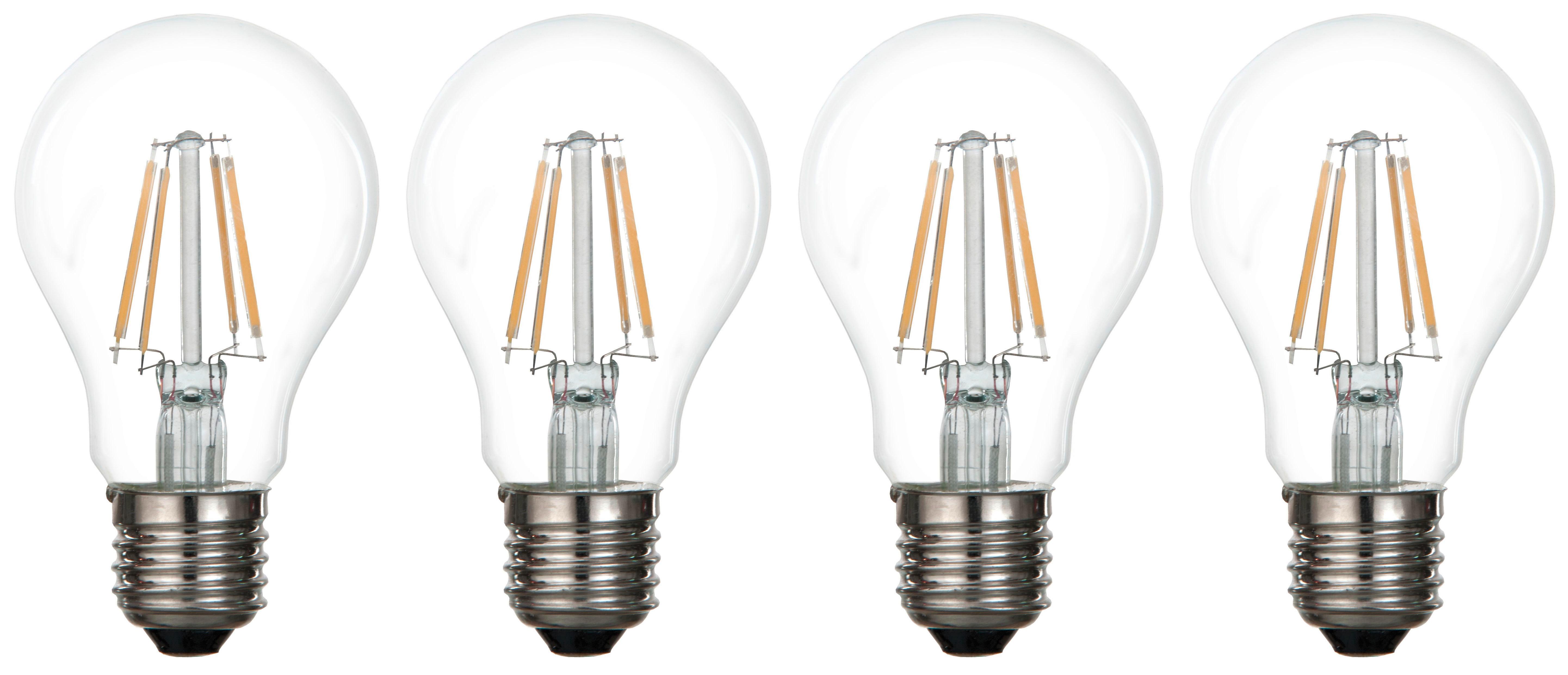 LED-Leuchtmittel Multi max. 4 Watt, 4 Stück - Klar, Glas - Modern Living