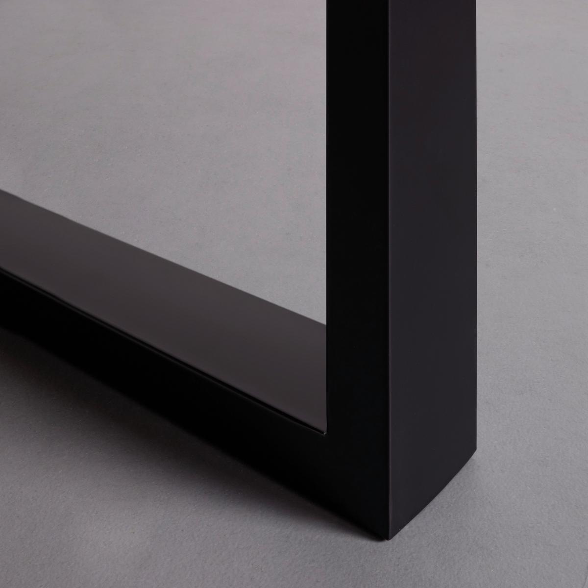 Esstisch Yola in Holz Wildeiche massiv ca. 200x100cm - Wildeiche/Schwarz, MODERN, Holz/Metall (200/100/75cm) - Bessagi Home