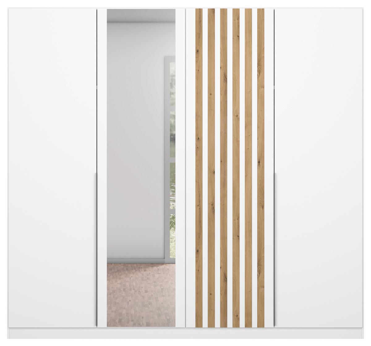 Ormar S Klasičnim Vratima Lamella - bijela/hrast Artisan, Moderno, drvni materijal/metal (226/210/54cm) - Modern Living