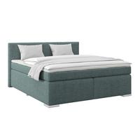 Boxspring Krevet Mira - siva/srebrne boje, Konvencionalno, drvo/tekstil (180/200cm) - Best Price