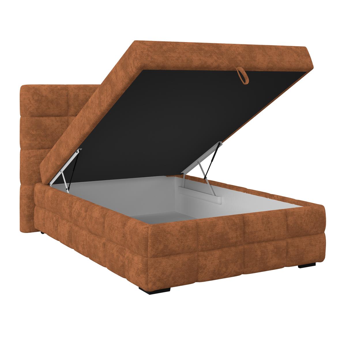 Box Krevet Vega - boje hrđe/bijela, Trend, tekstil/drvo (120/200cm) - Modern Living