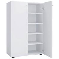 Schuhschrank Lona XL ca.70x110x39cm Weiß - Schwarz/Weiß, KONVENTIONELL, Holzwerkstoff/Kunststoff (70/110/39cm) - MID.YOU