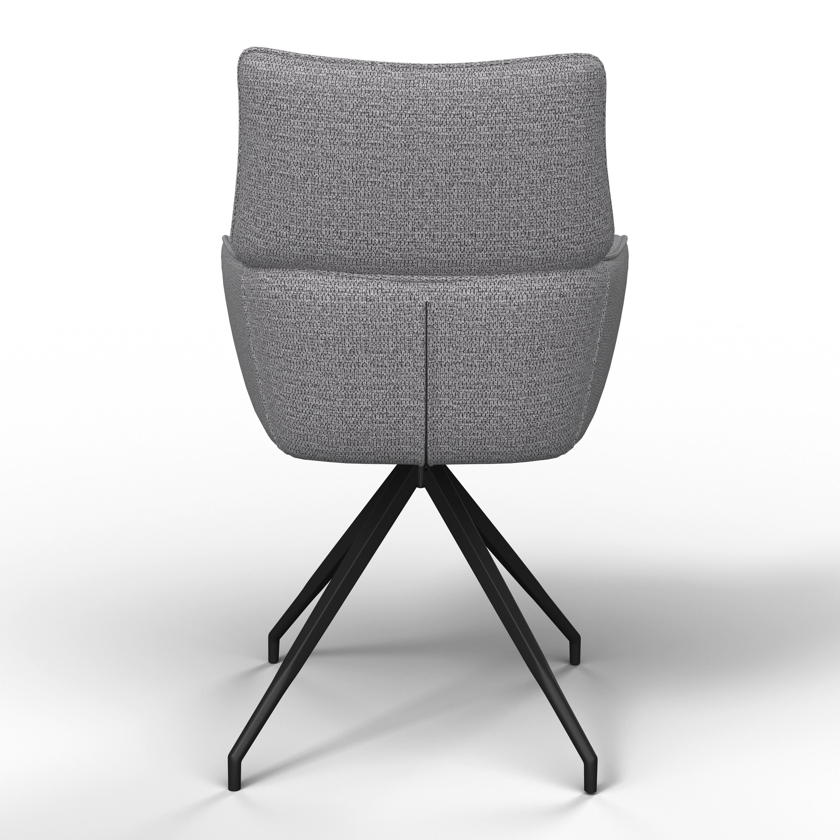 STOL MED ARMSTÖD PAOLO - grå/svart, Modern, metall/trä (57/89/62cm) - Bessagi Home