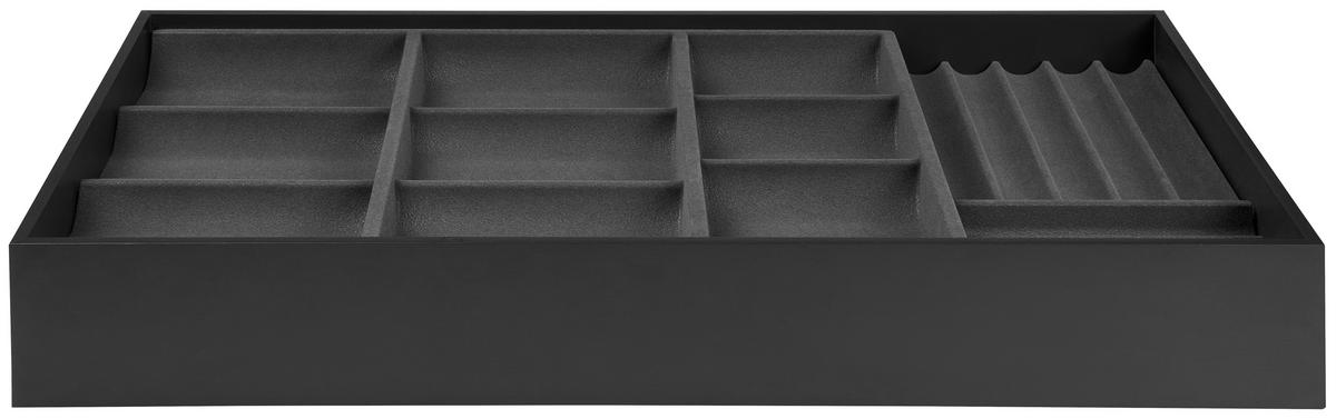 Ékszeres Doboz Unit - L - szürke, Konventionell, faalapú anyag/textil (79,5/43/10,5cm) - Premium Living