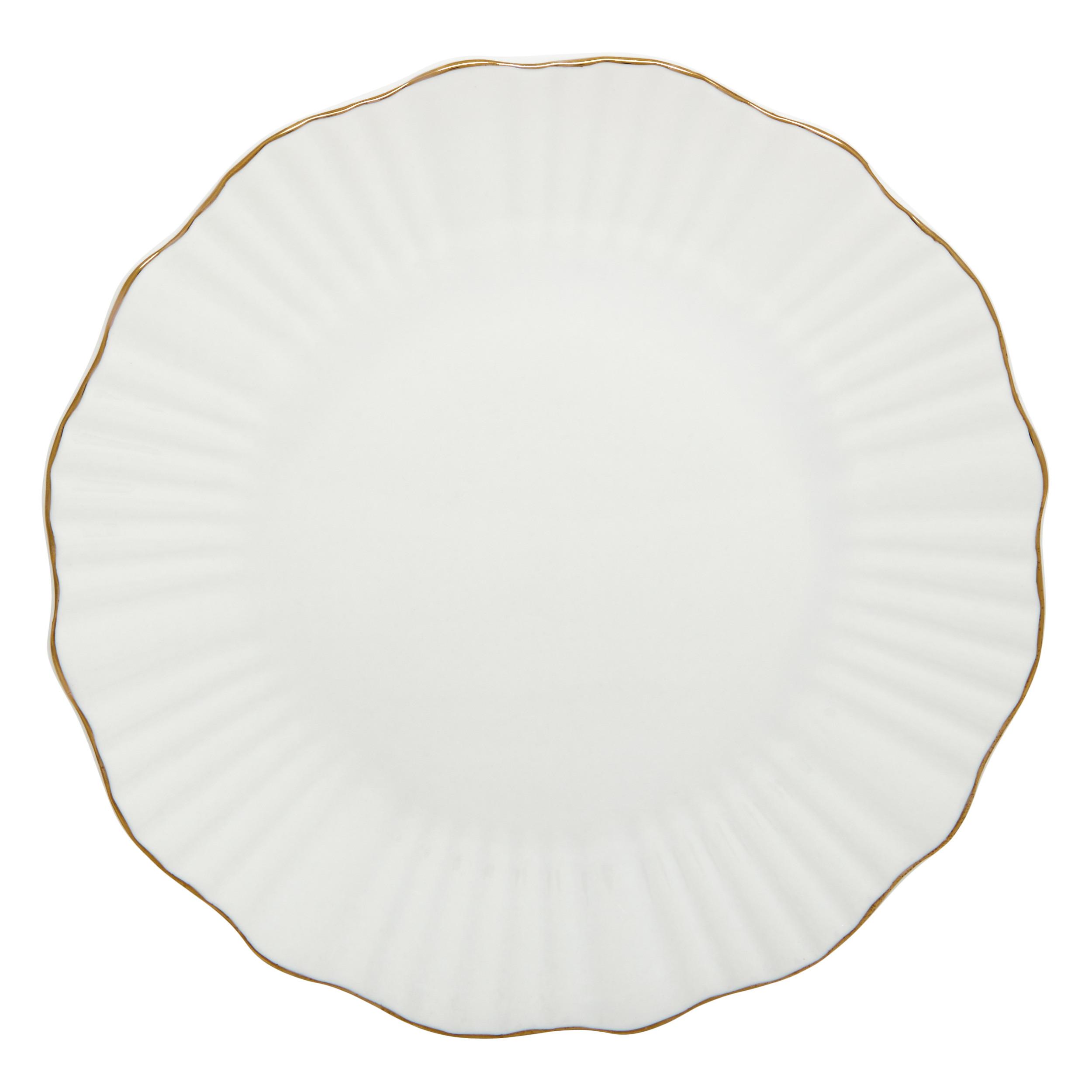 Tanjur Plitki 20cm Daphne - bijela, Moderno, keramika (20cm)