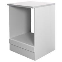 Herdumbauschrank in Weiss 'Wito' - Hellgrau/Weiß, Holzwerkstoff (60/85/57cm) - FlexWell