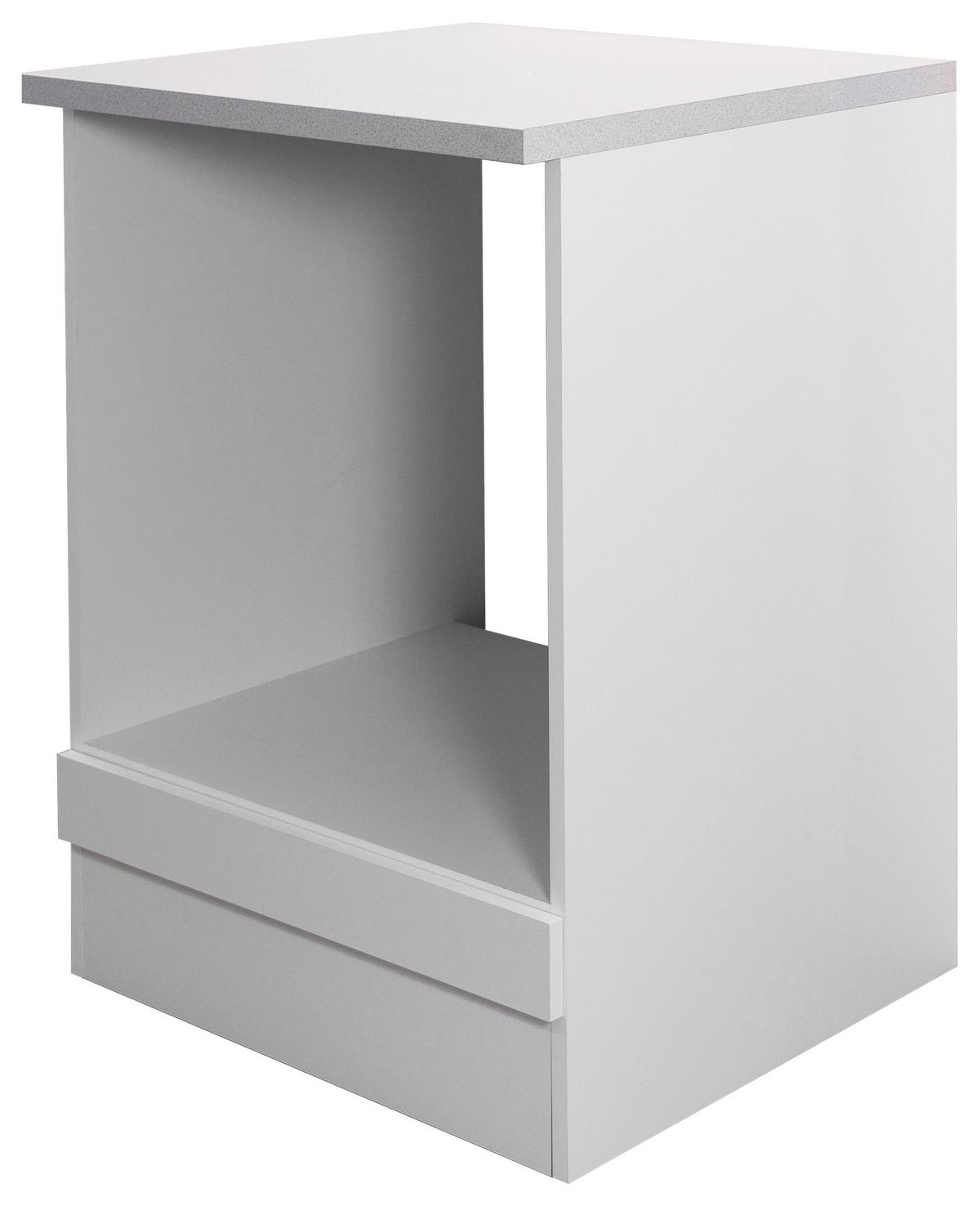 Herdumbauschrank in Weiss 'Wito' - Hellgrau/Weiß, Holzwerkstoff (60/85/57cm) - FlexWell