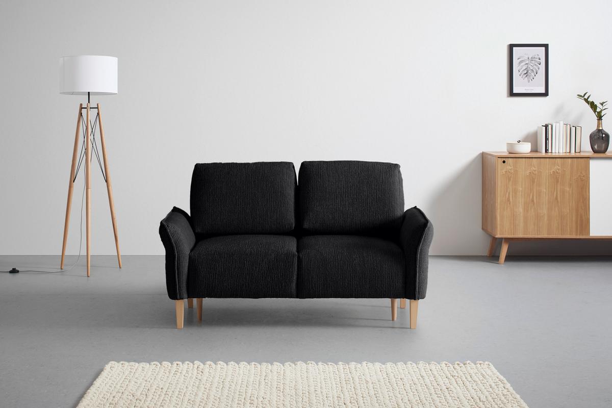 CANAPEA CU 2 LOCURI CUSTOM - crem/negru, Modern, textil (150/85/92cm) - Mömax