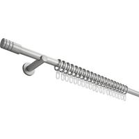 Vorhangstangenset Rillcube ca. 280-400cm - Edelstahlfarben, Metall (210-400cm) - Premium Living