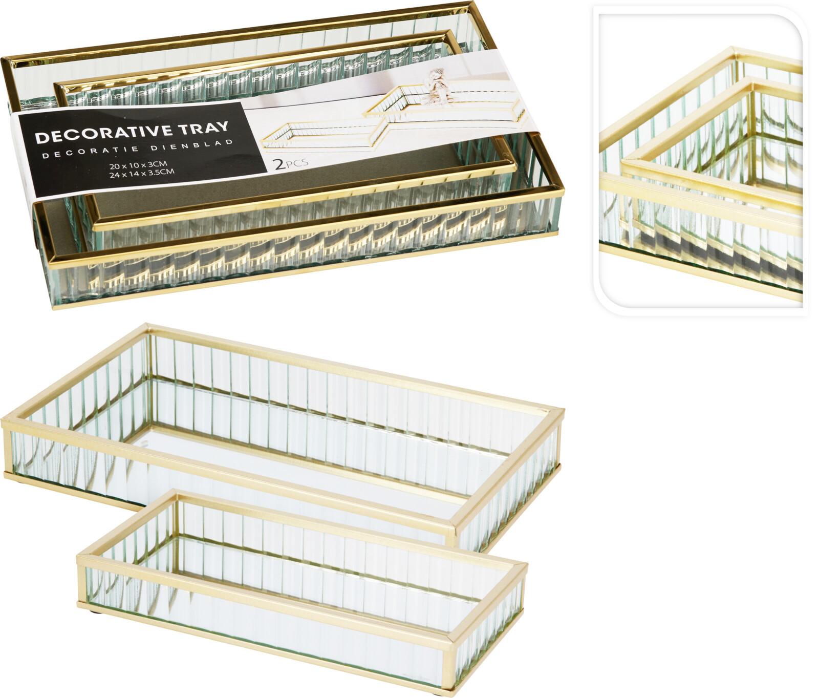 Set Dekorativnih Pladnjeva Mirror 2/1 - Moderno