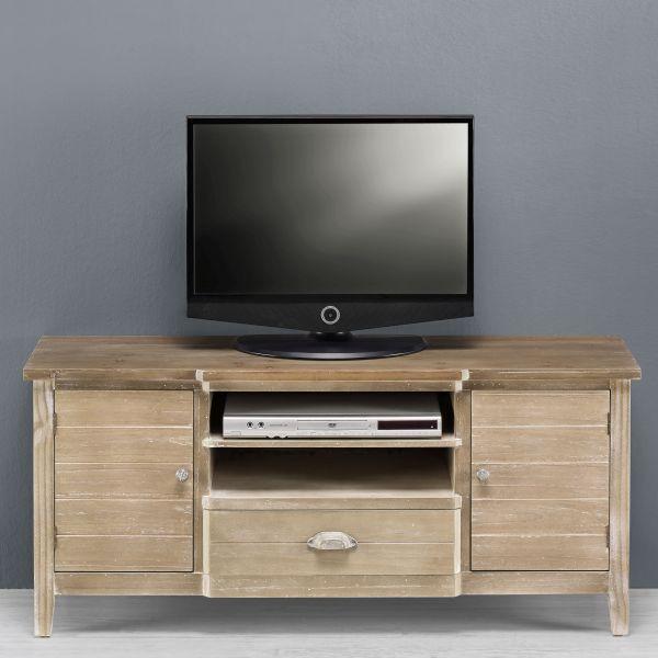 TV-Element in Kieferfarben 'Savannah Antik' - Kieferfarben, Holz/Metall (121,5/54/36,5cm) - Bessagi Home