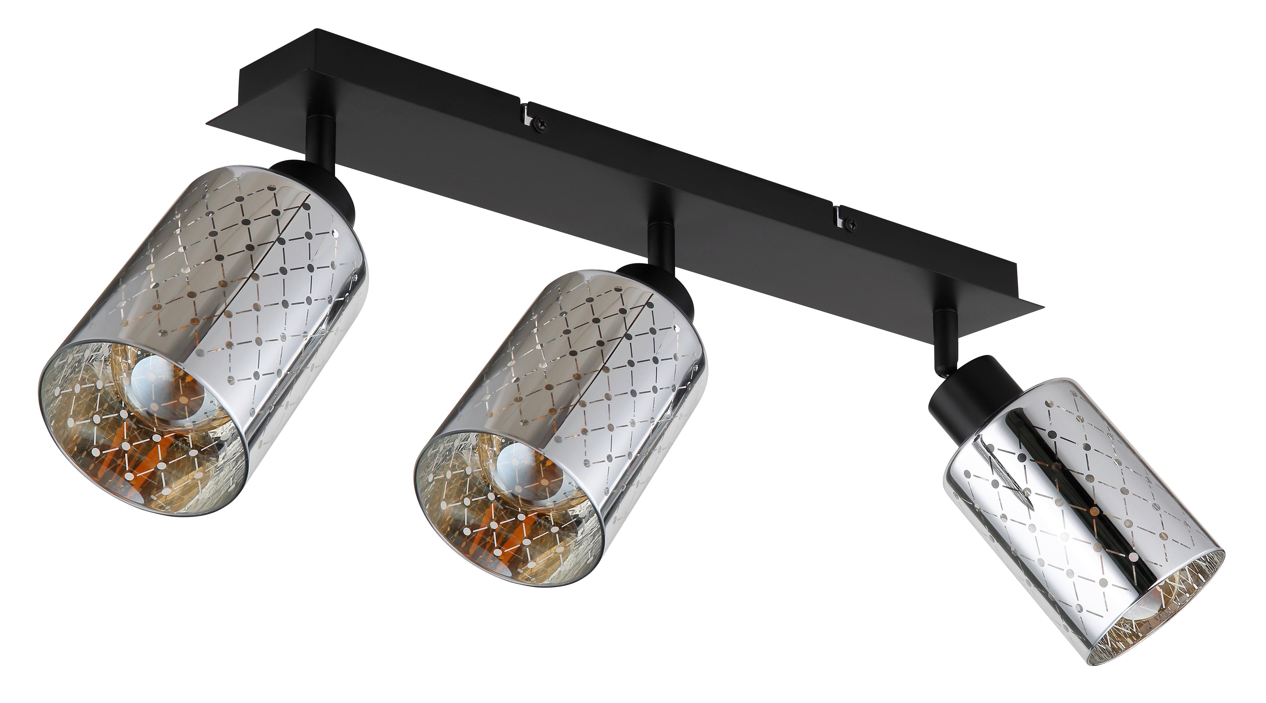 STRAHLER 54316-3  ALONSO - Klar/Chromfarben, Basics, Glas/Metall (66/9/22cm) - Globo