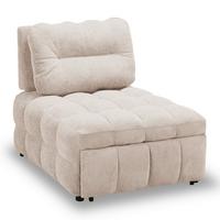 Schlafsessel Liara Webstoff Beige - Beige/Schwarz, MODERN, Holz/Textil (88/87/110cm) - Bessagi Home