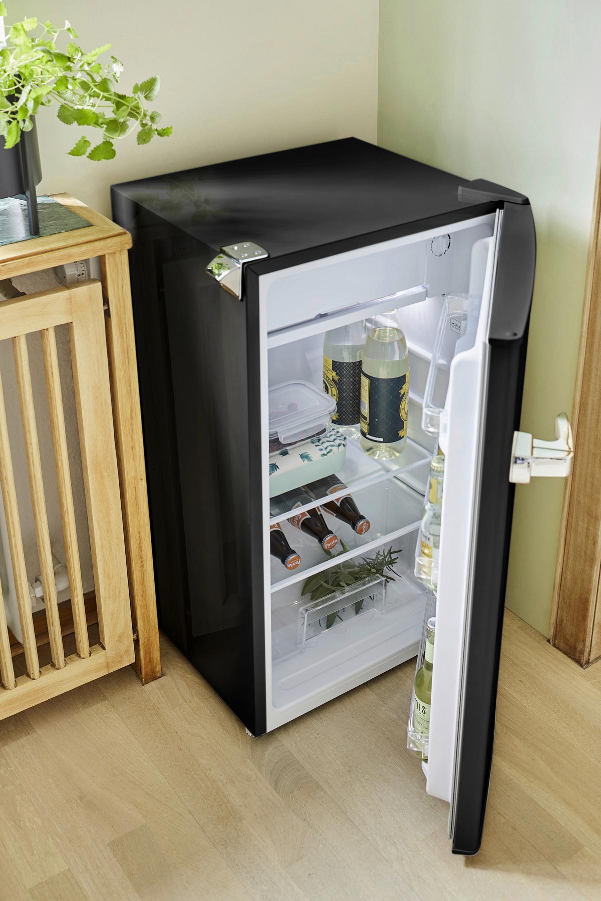 Kühlschrank Respekta Ricco KG83S-52 Schwarz - Schwarz, Basics, Glas/Kunststoff (47,4/83,1/44,7cm) - Respekta