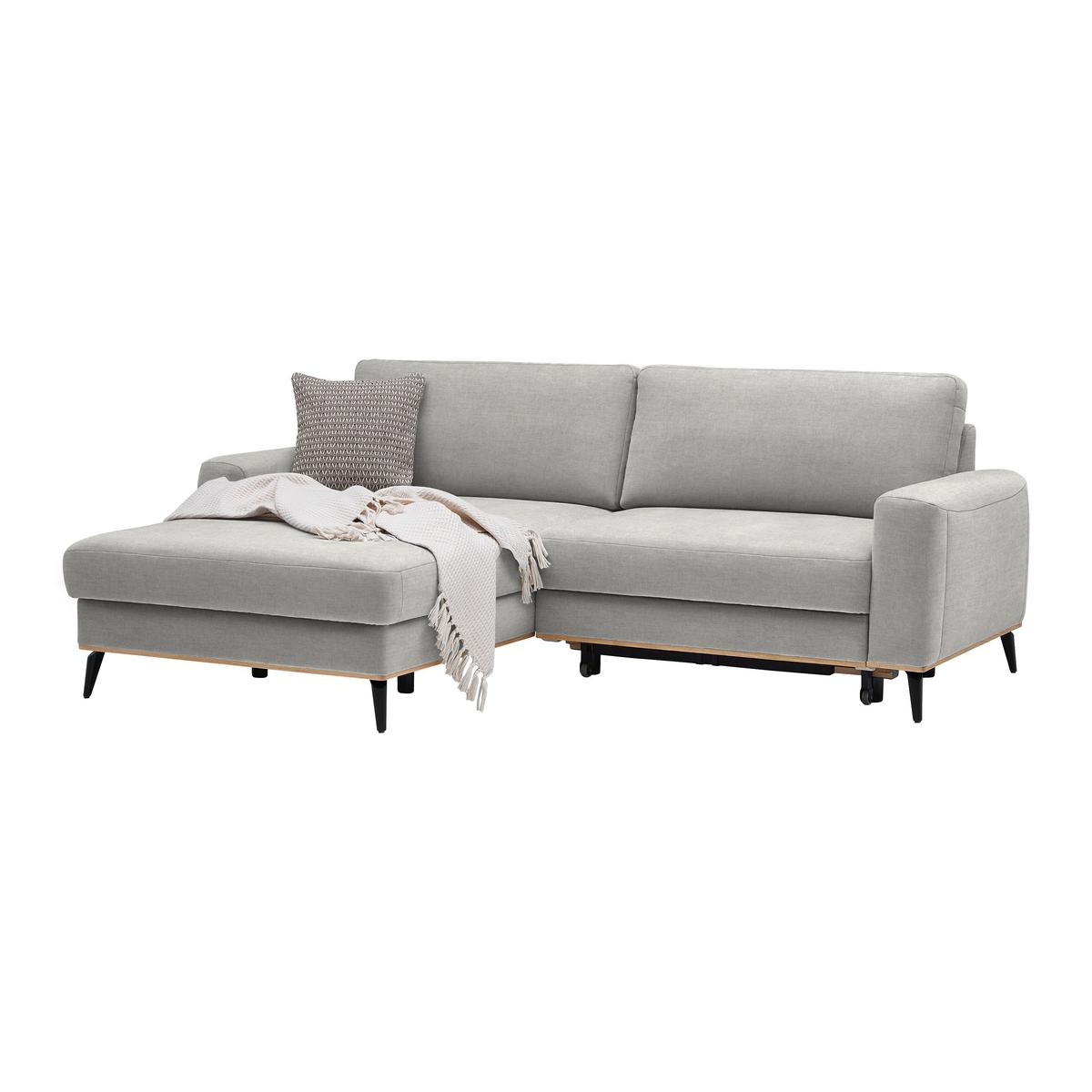 Wohnlandschaft Romeo Beige - Beige/Schwarz, KONVENTIONELL, Holz/Textil (167/87/234cm) - Zandiara