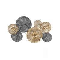 Wanddeko Shiny in Schwarz/Goldfarben - Goldfarben/Schwarz, MODERN, Metall (93/60/5cm) - Mömax