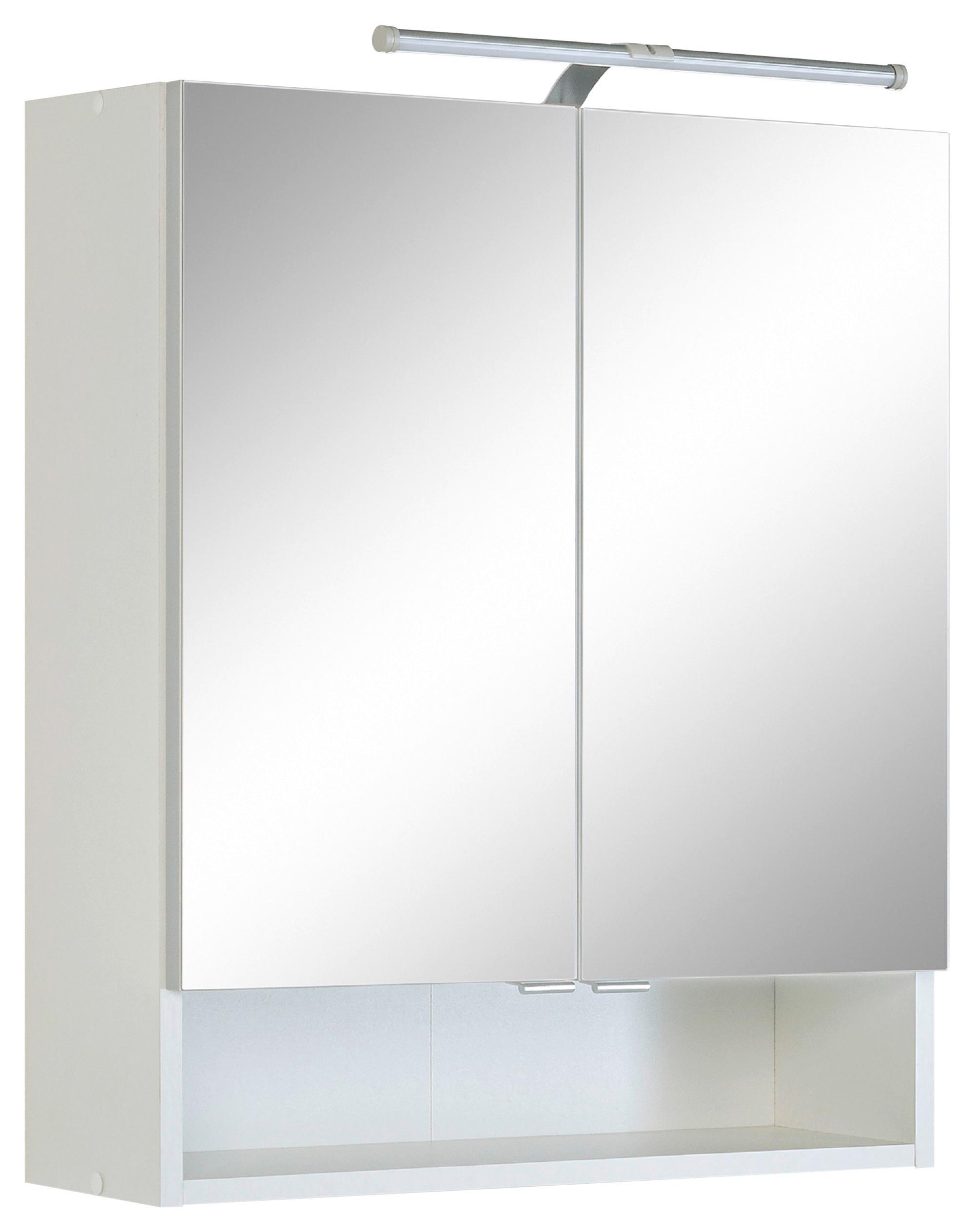 Spiegelschrank Riga 2-türig ca. 60x71x20 cm - Weiß, MODERN, Holzwerkstoff (60/71/20cm) - Held