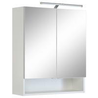 Spiegelschrank Riga 2-türig ca. 60x71x20 cm - Weiß, MODERN, Holzwerkstoff (60/71/20cm) - Held