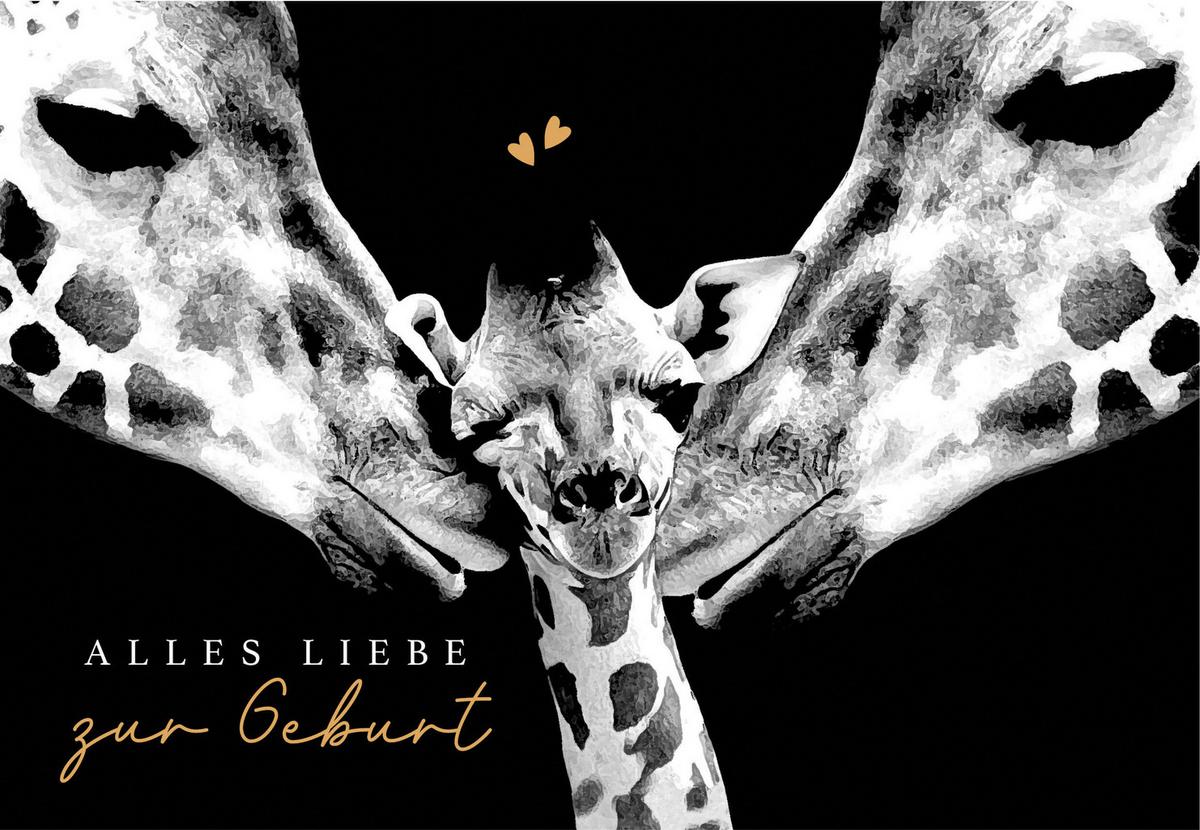 Glückwunschkarte Edelschwarz Multicolor - Basics, Papier (18/13cm)