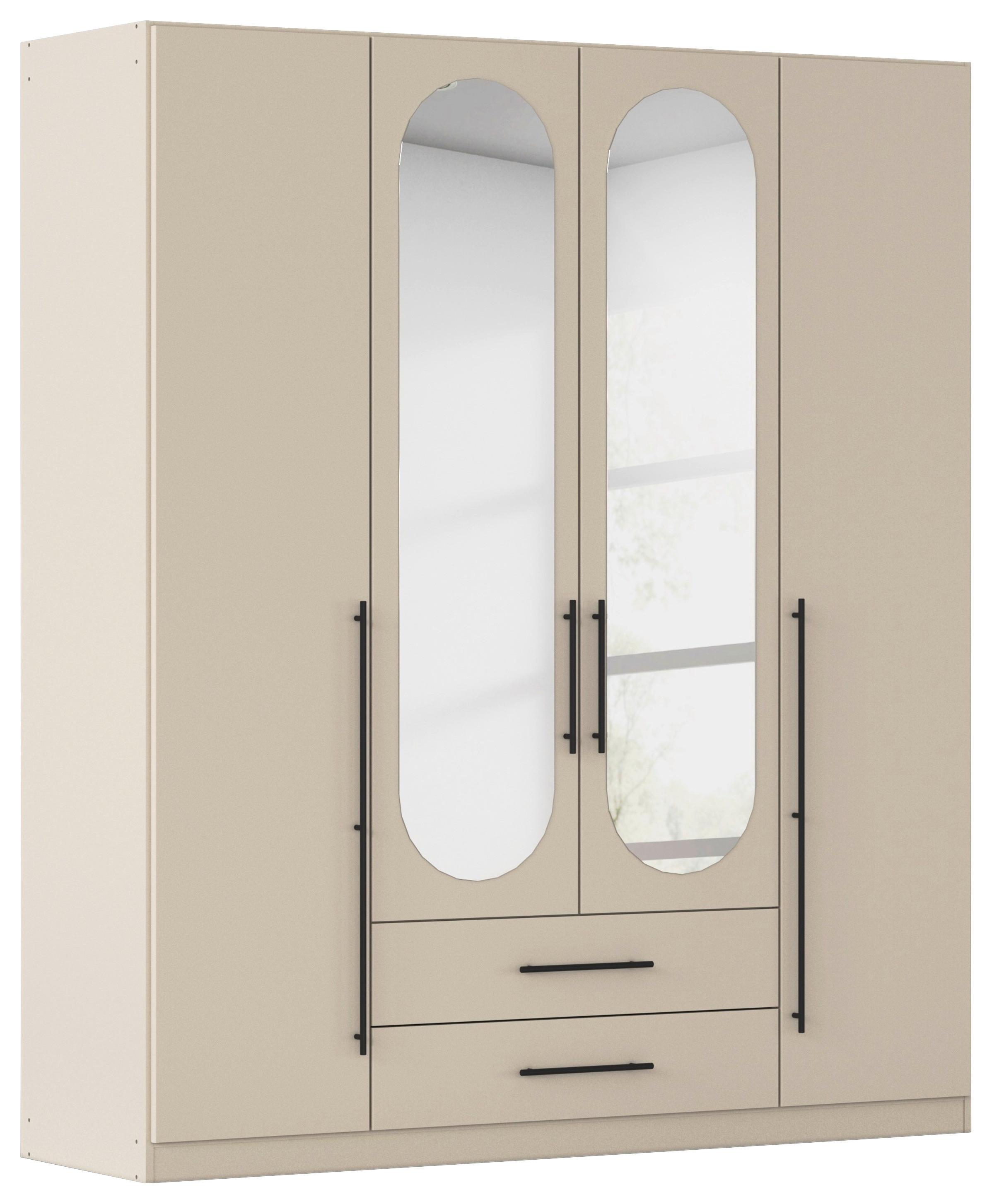 Drehtürenschrank Velora Champagnerfarben - Champagner/Schwarz, KONVENTIONELL, Holzwerkstoff/Metall (181/210/54cm) - Mömax